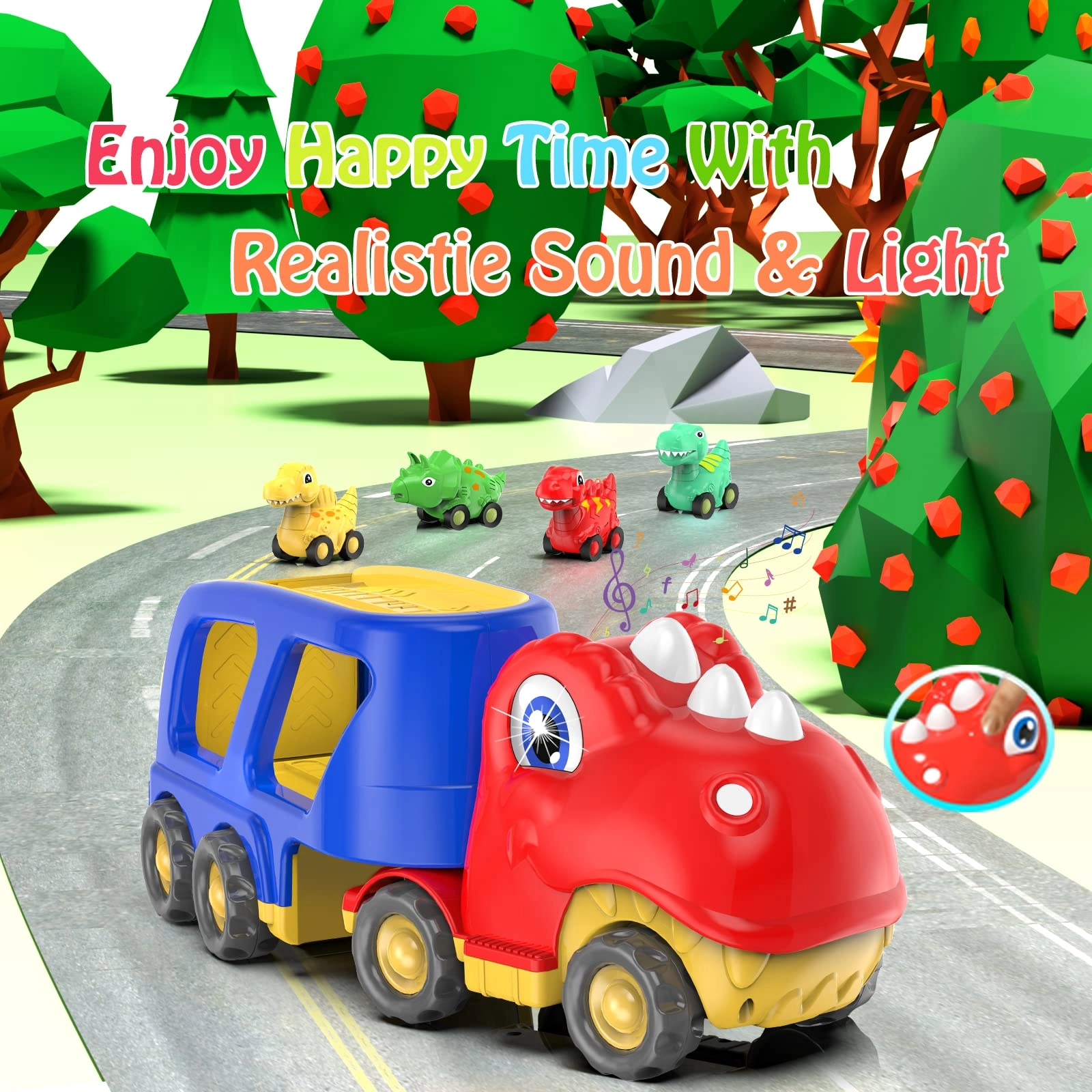 Dinosaur Car Toy - 4pcs