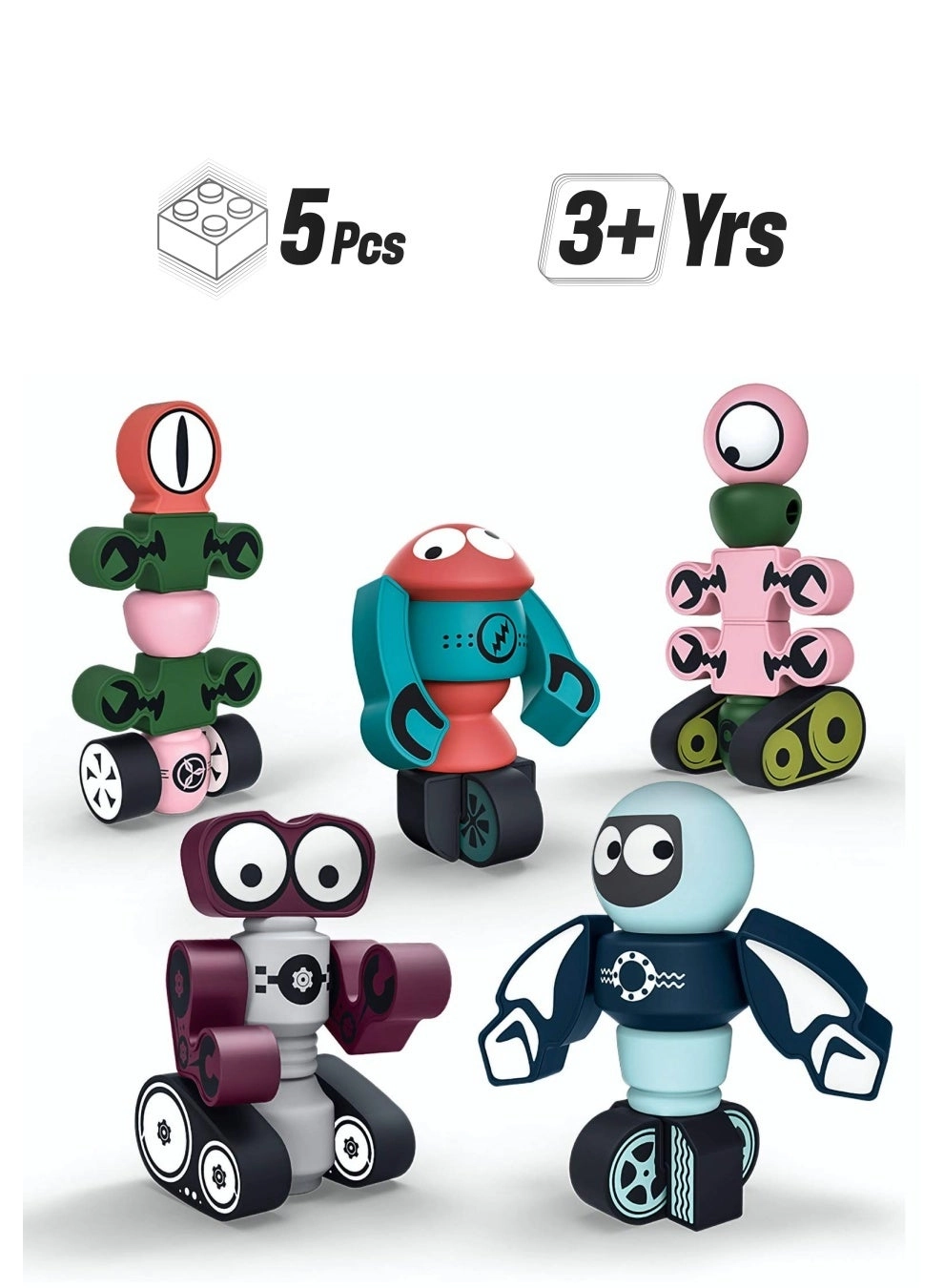 Magnetic Robots - 5 pieces 3 years+