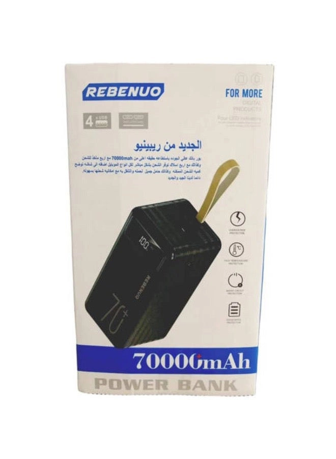 Power Bank - 70000 mAh Fast-Charging 4 Charging Sockets