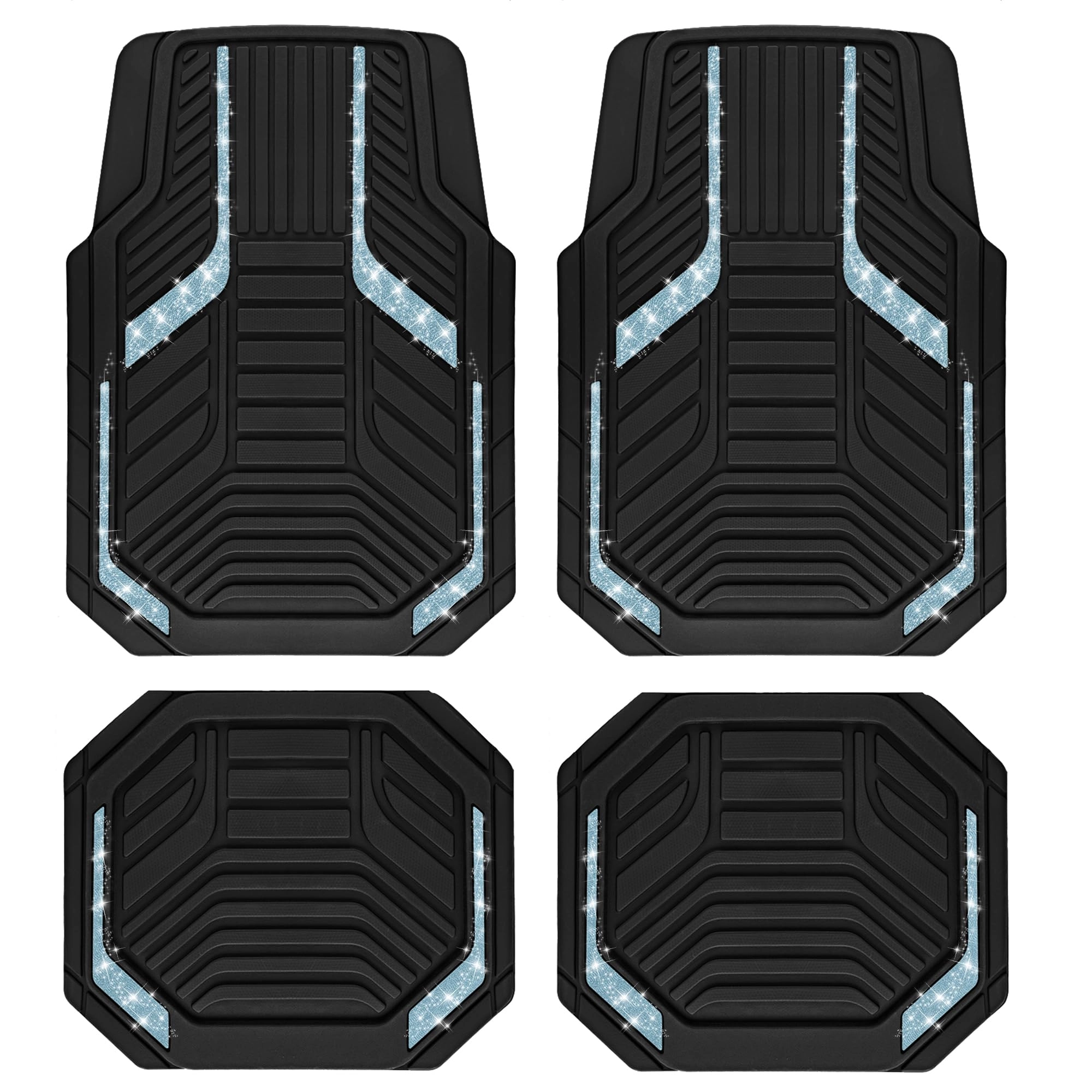 Heavy Duty Rubber Floor Mats - Pink Universal Fit
