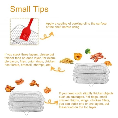 Air Fryer Rack - Stainless Steel 3 piece(s)