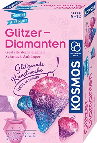 Kosmos 657758 Glitter Diamonds - Create and Design Sparkling Jewellery Pendants Experiment Set for Children 8-12 Years