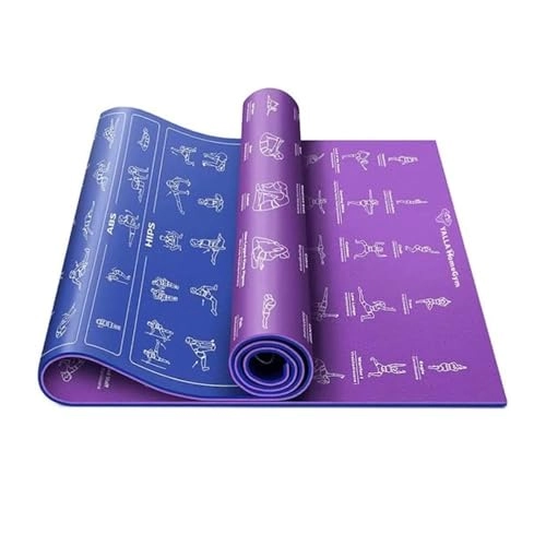 Yalla HomeGym Sports Equipment Exercise Guided Yoga Mat - High Density PVC 6MM