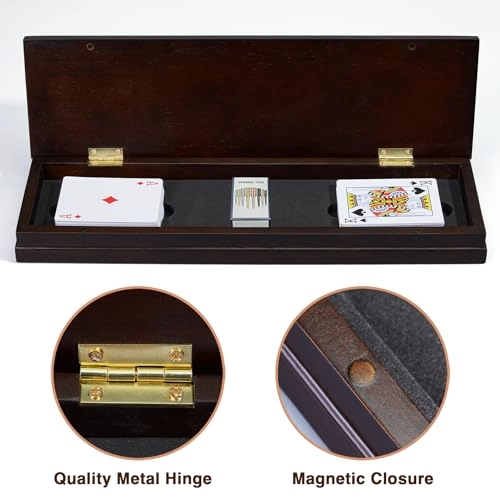 Cribbage Board - Magnetic 3-Track Scoreboard 9 Metal Pegs