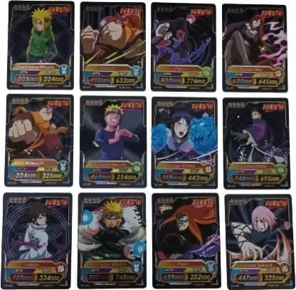 Naruto Anime Unique Card Desk Pack Black Edition - 55pcs