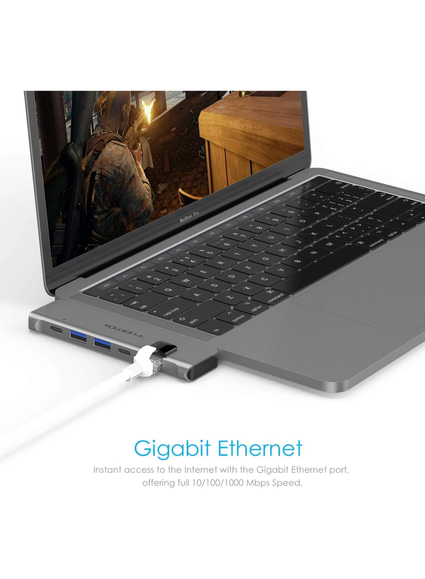 USB C Hub - 4K HDMI Gigabit Ethernet 3 USB 3.0