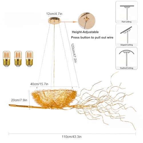 Bird's Nest Chandelier - 1.5m/4.92ft
