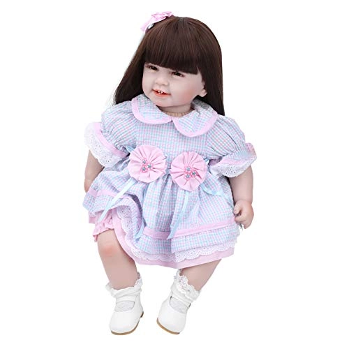 Baby Doll - 55cm Full-body silicone brown hair