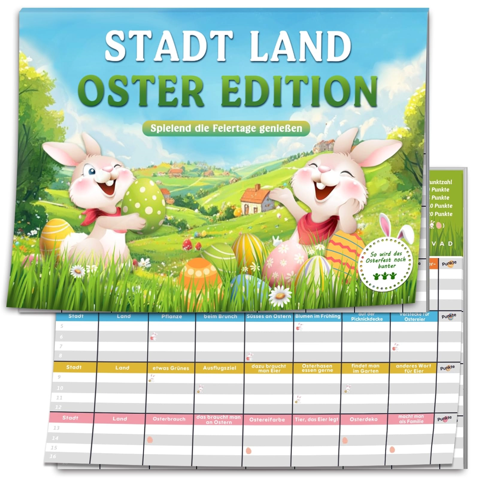 BOYATONG City Country Easter Card Game - children over 9 years old