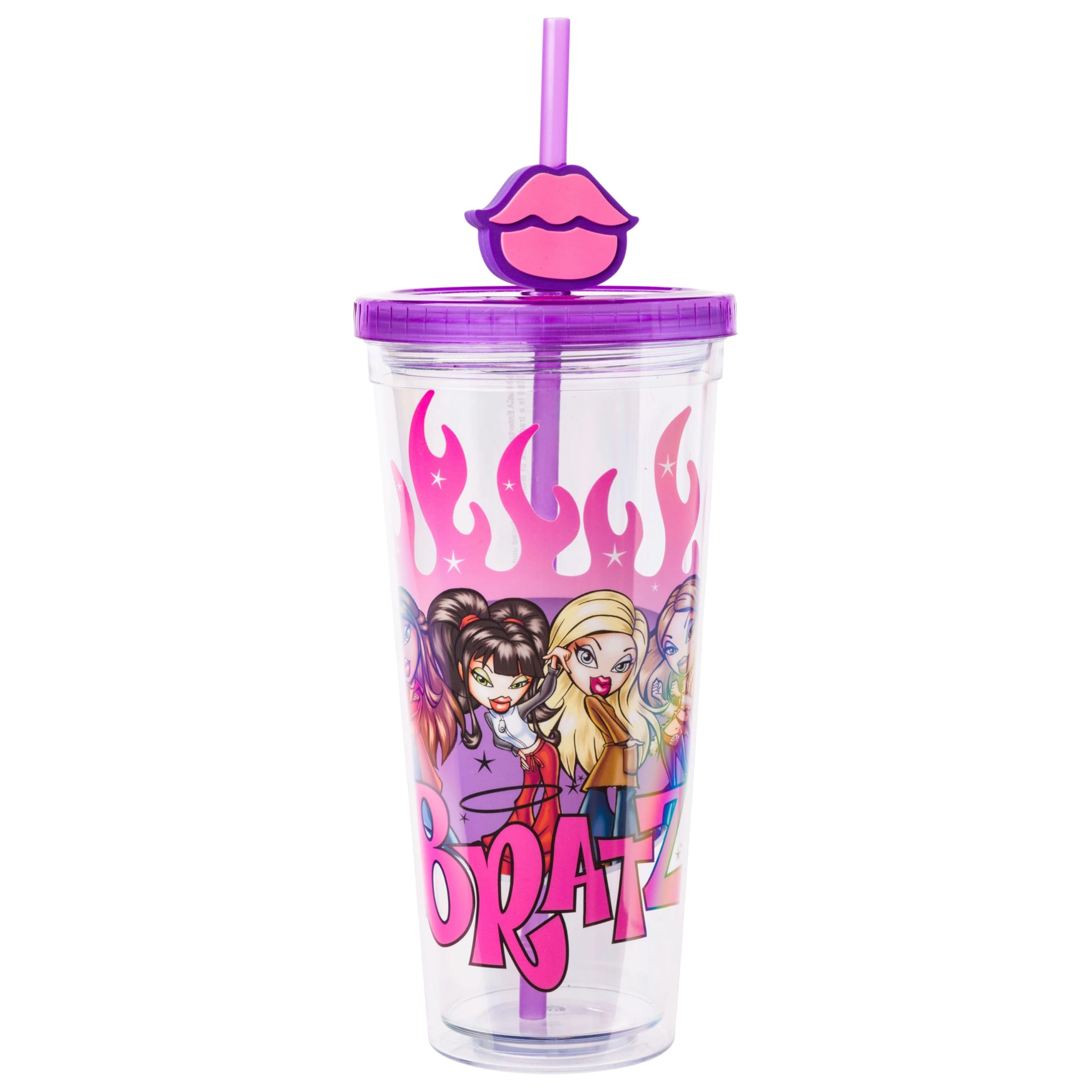 Silver Buffalo Bratz Reusable Cup - 1 pcs - Flames and Full Lips