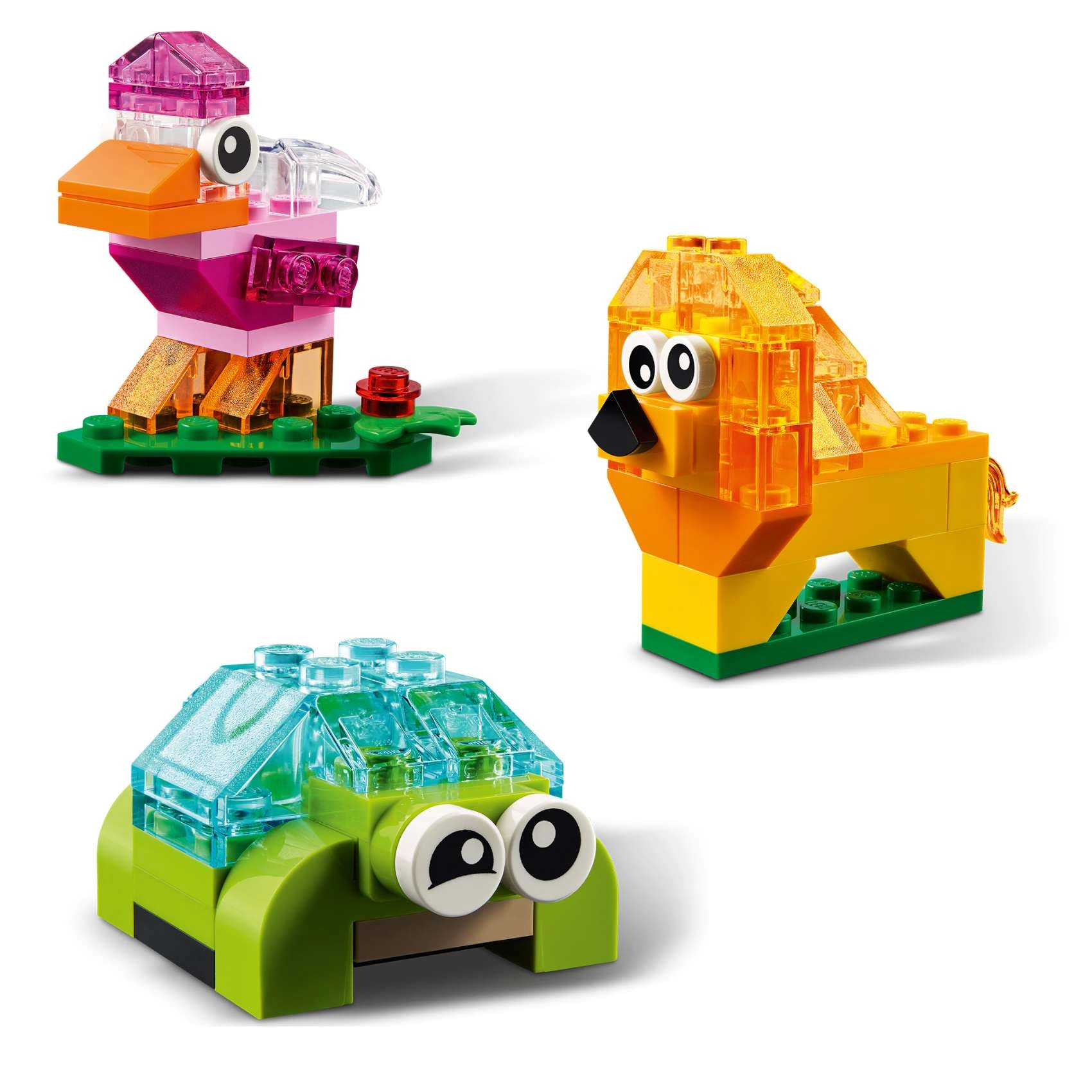 Classic Creative Transparent Bricks (11013) - 500 Pieces Multicolor