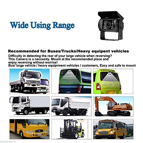 4Pin Rearview Camera - Night Vision 628x586pixles + 7" TFT LCD Monitor - 800x480