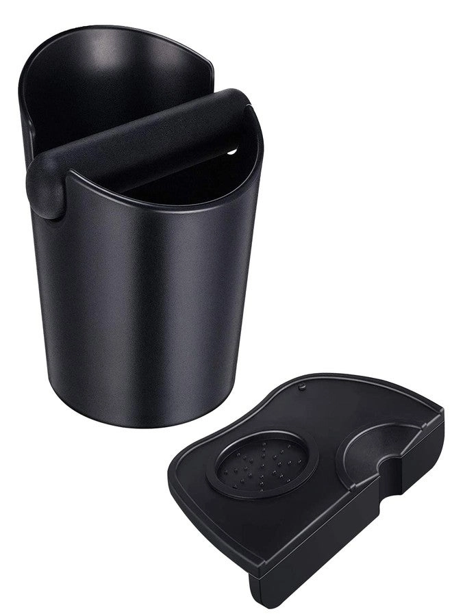 MYSENLAN Coffee Knock Box - 4.8 inches Black Set