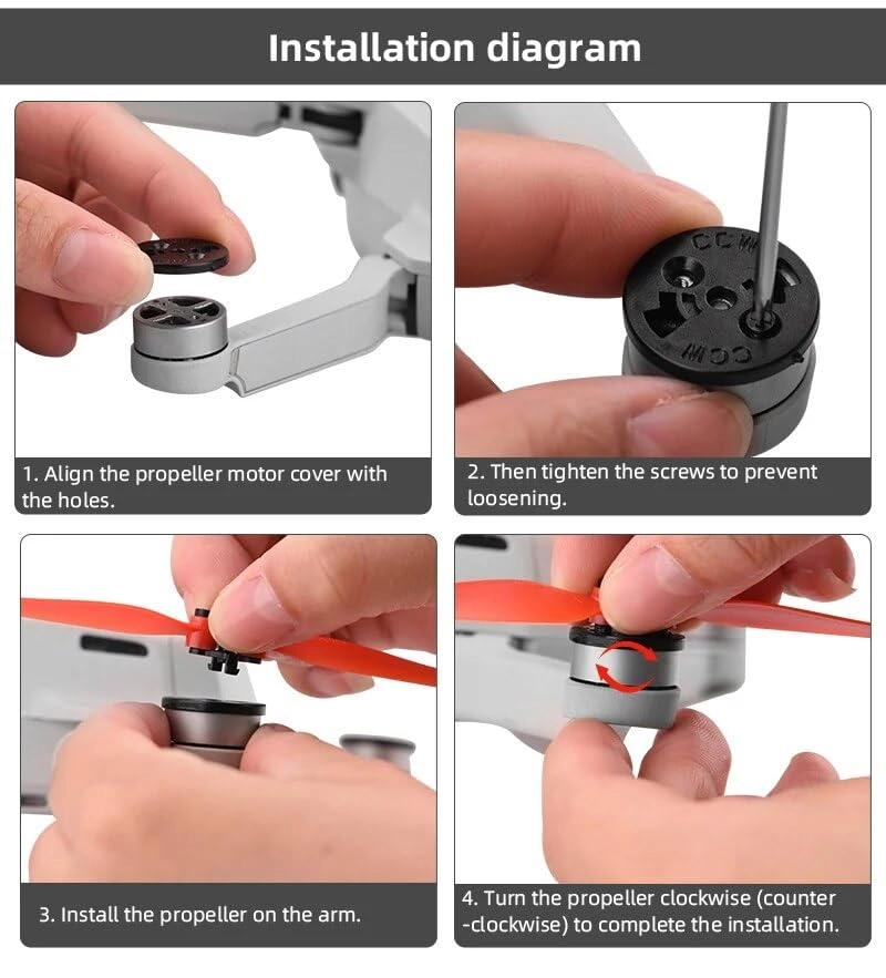 Propeller Replacement Blades - for Mavic Mini/Mini 2 Black