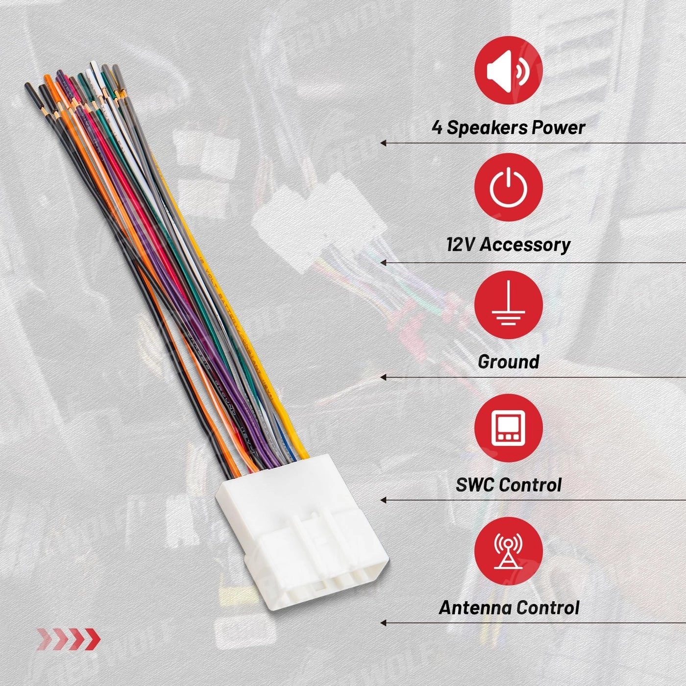 Car Radio Wiring Harness W/Antenna Adapter - 2008-2013 Nissan Armada Pathfinder Rogue 2011-2014 Subaru Impreza