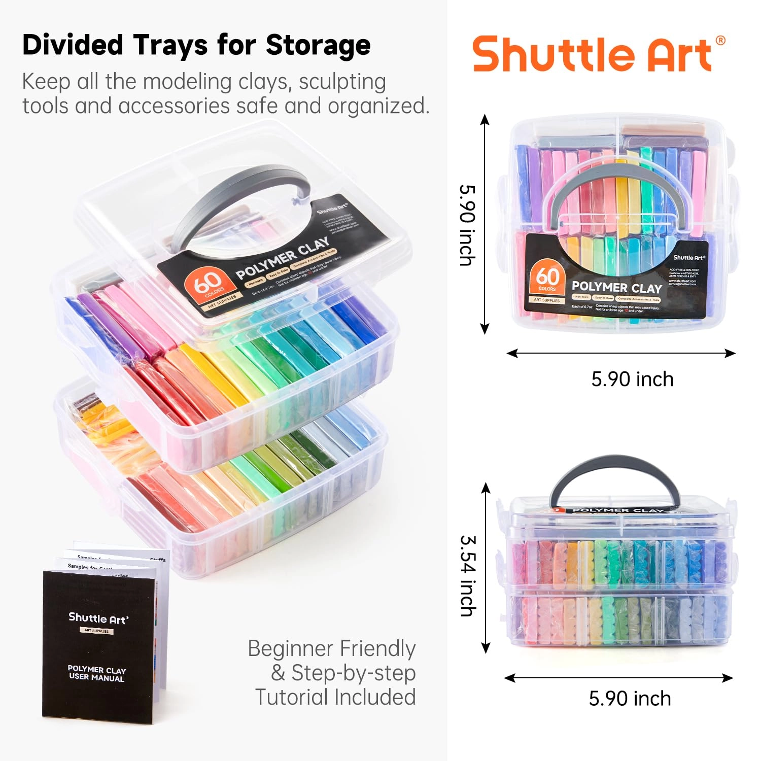 Polymer Clay - 60 pieces