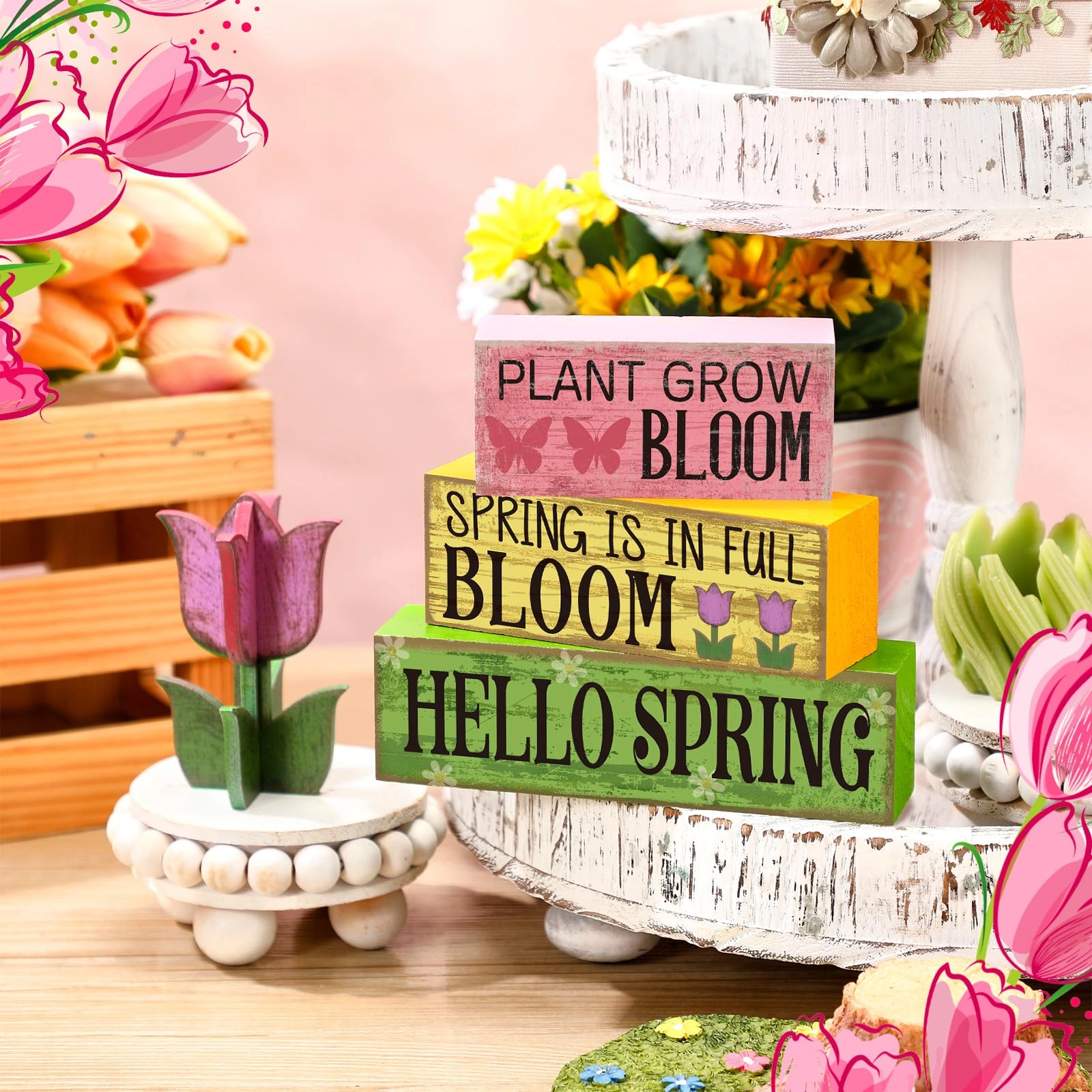 Spring Table Decoration - 4 Pcs Easter