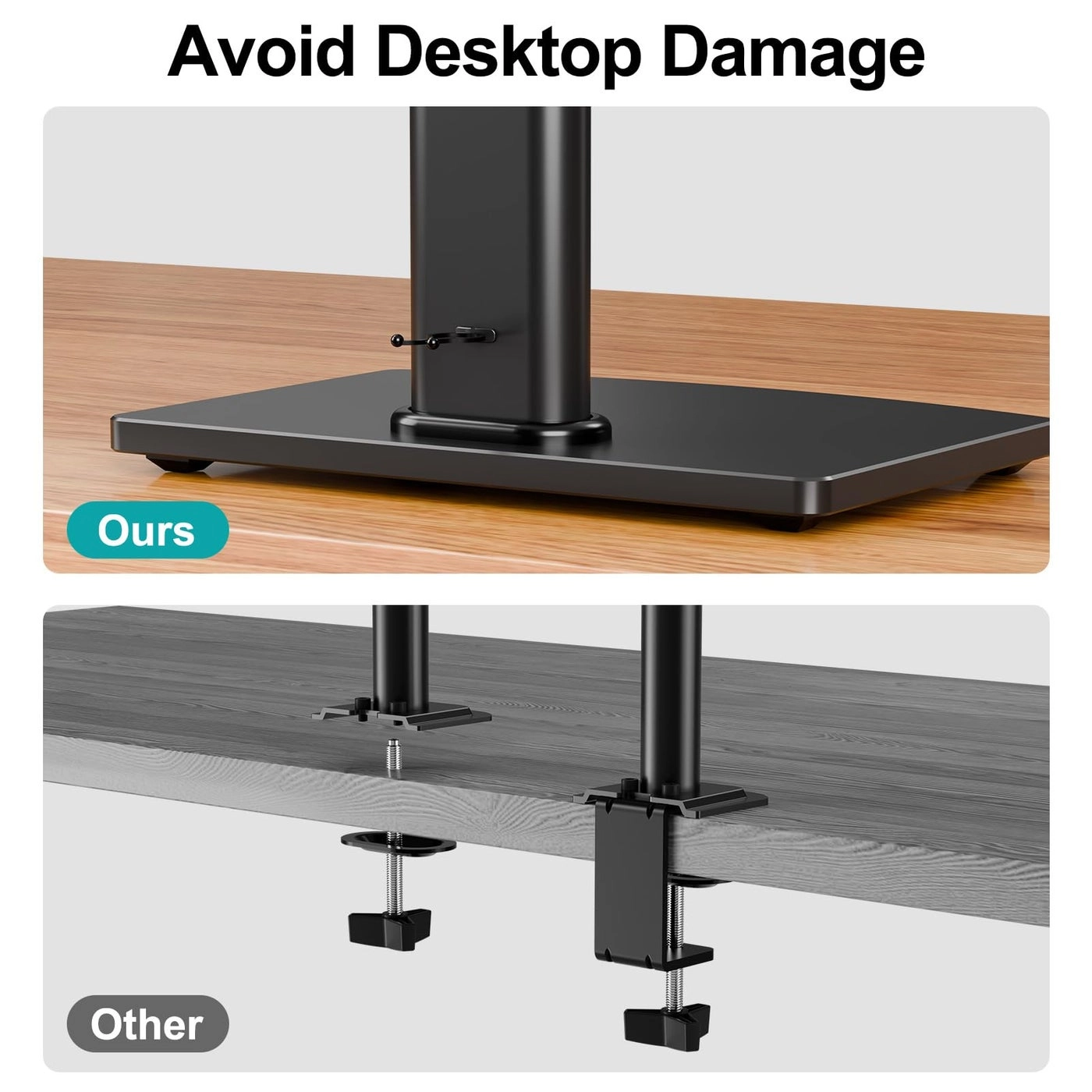 Single Gaming Monitor Stand - 32â€ VESA 75x75, 100x100