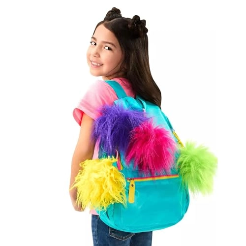 DreamWorks Trolls Rainbow Pom Poms Keychain - Rainbow Series 1 Flip to Reveal