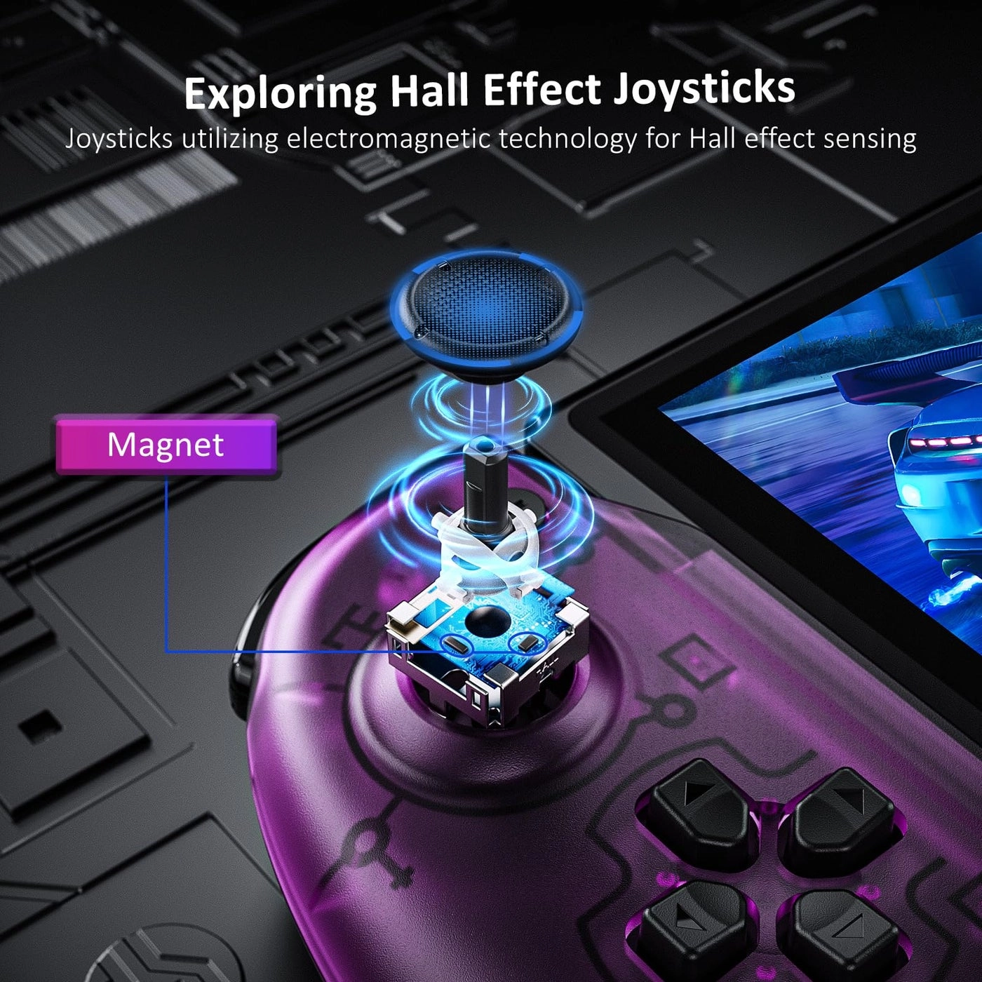 Hall Effect Gripcon - Purple Switch/Switch OLED