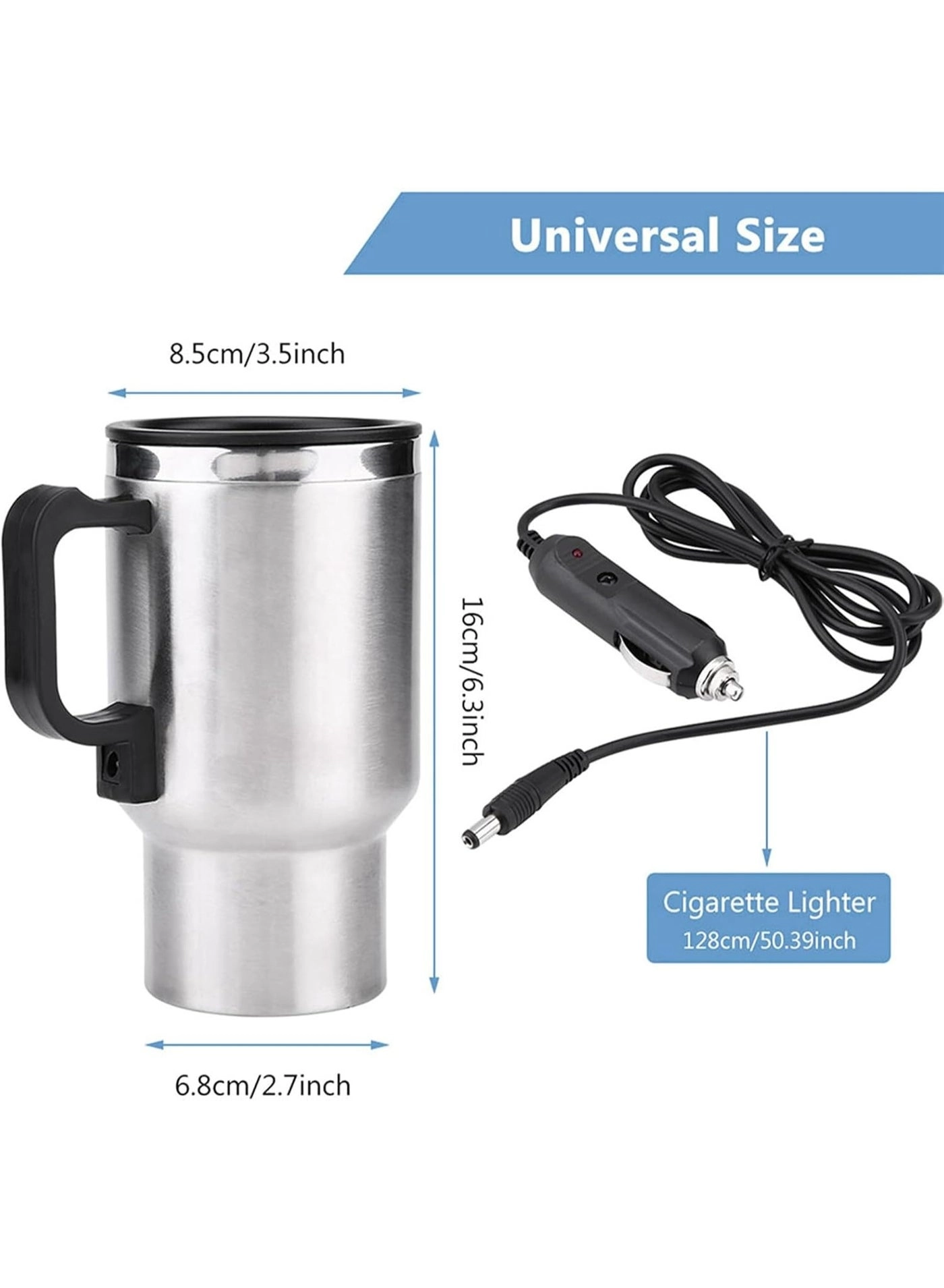 Stainless Steel Heated Travel Mug - 450ml