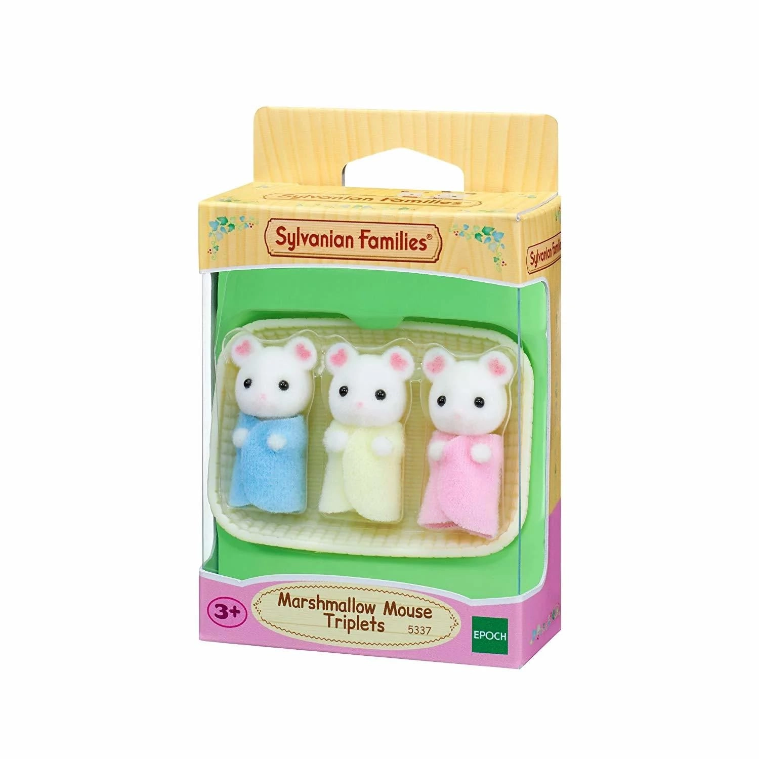 Sylvanian Families Marshmallow Mouse Triplets - Mary + Elizabeth + Edward (5337) 4 pcs