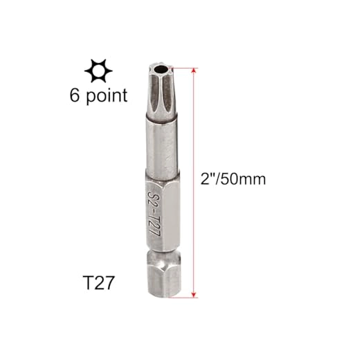 T27 Torx Security Screwdriver Bits - 10pcs 50mm