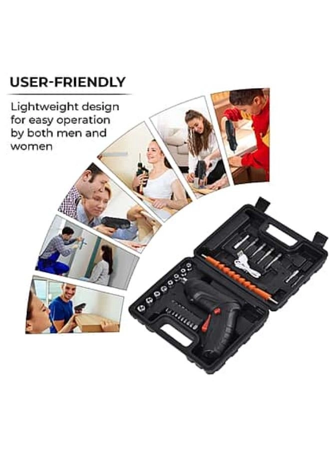 Electric Cordless Screwdriver Set - 47Pcs Rechargeable USB Charging