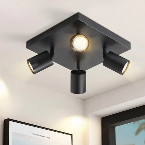 Ceiling Light - 4-light GU10 Black