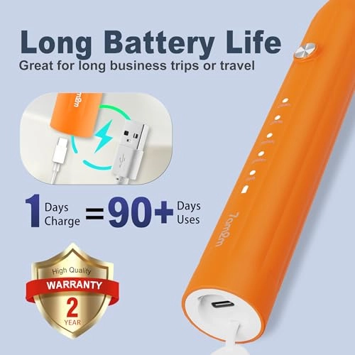 Sonic Electric Toothbrush - 8 Heads 5 Modes Midnight Black