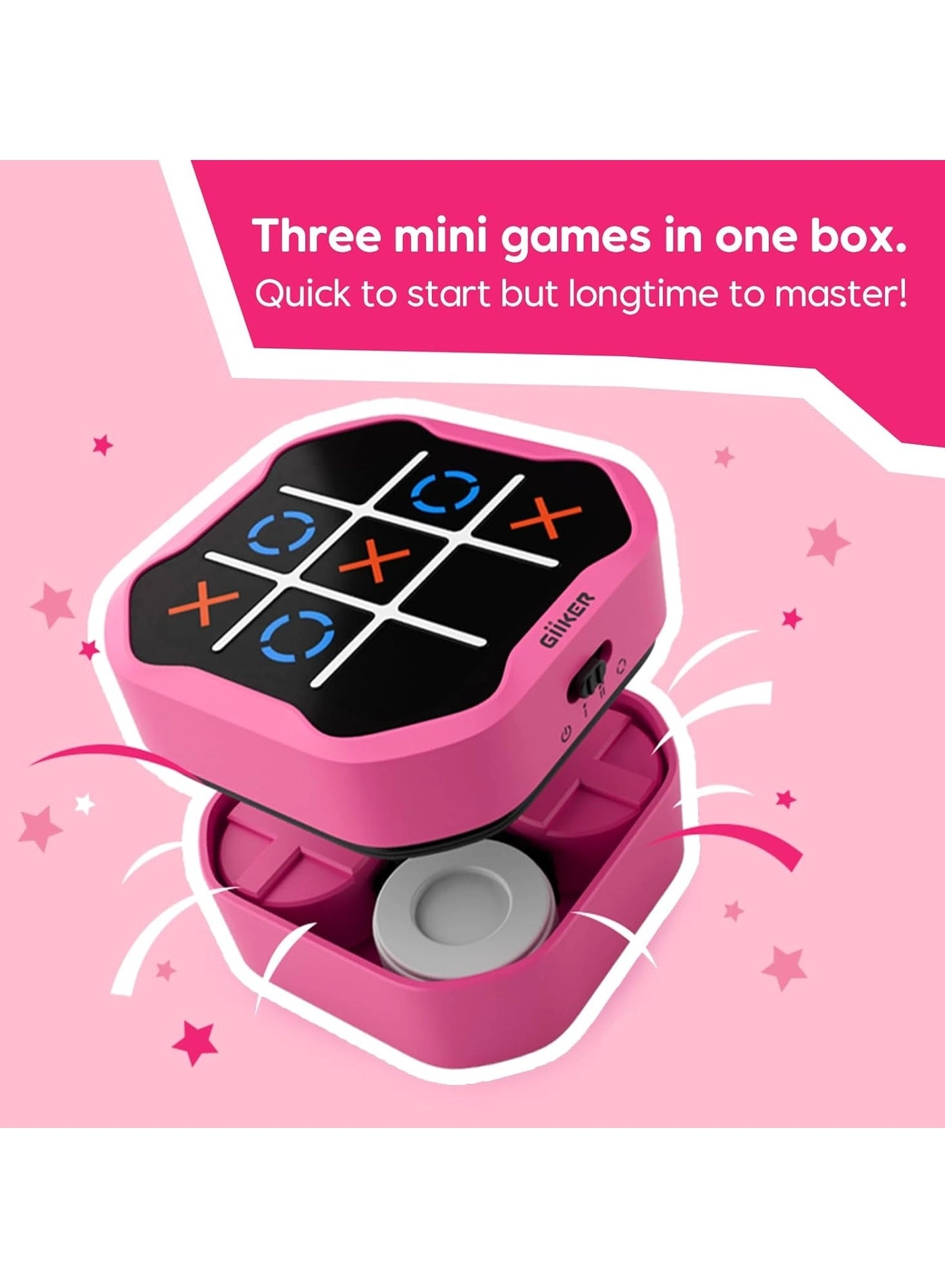 Tic-Tac-Toe Bolt - Pink Mini & Compact
