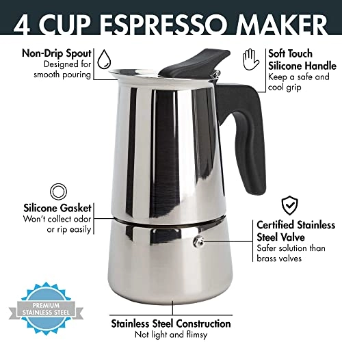 Stainless Steel Espresso Coffee Maker
