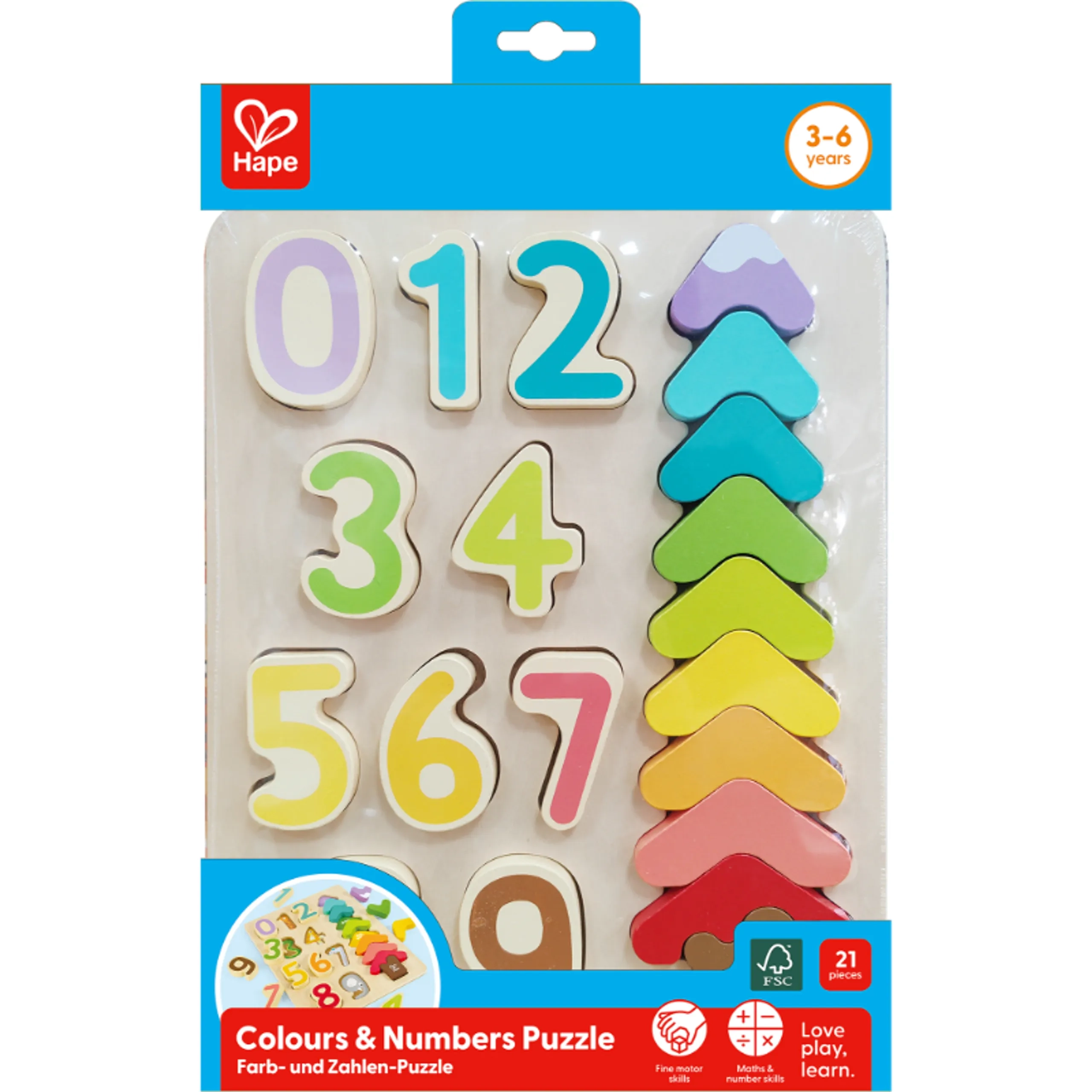 Hape Colours And Numbers - 3 + 20 pieces