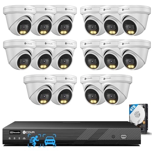 16 Channel PoE Security Camera System - 16 cameras 5MP