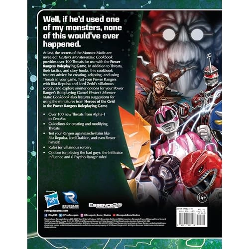 Power Rangers RPG Finster’s Monster-Matic Cookbook Sourcebook
