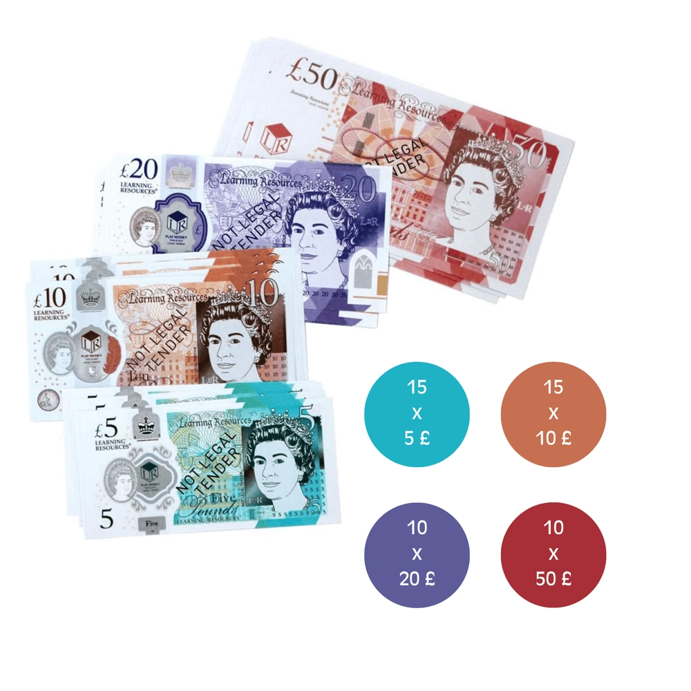 UK Money Pack - 3+ 50 pieces