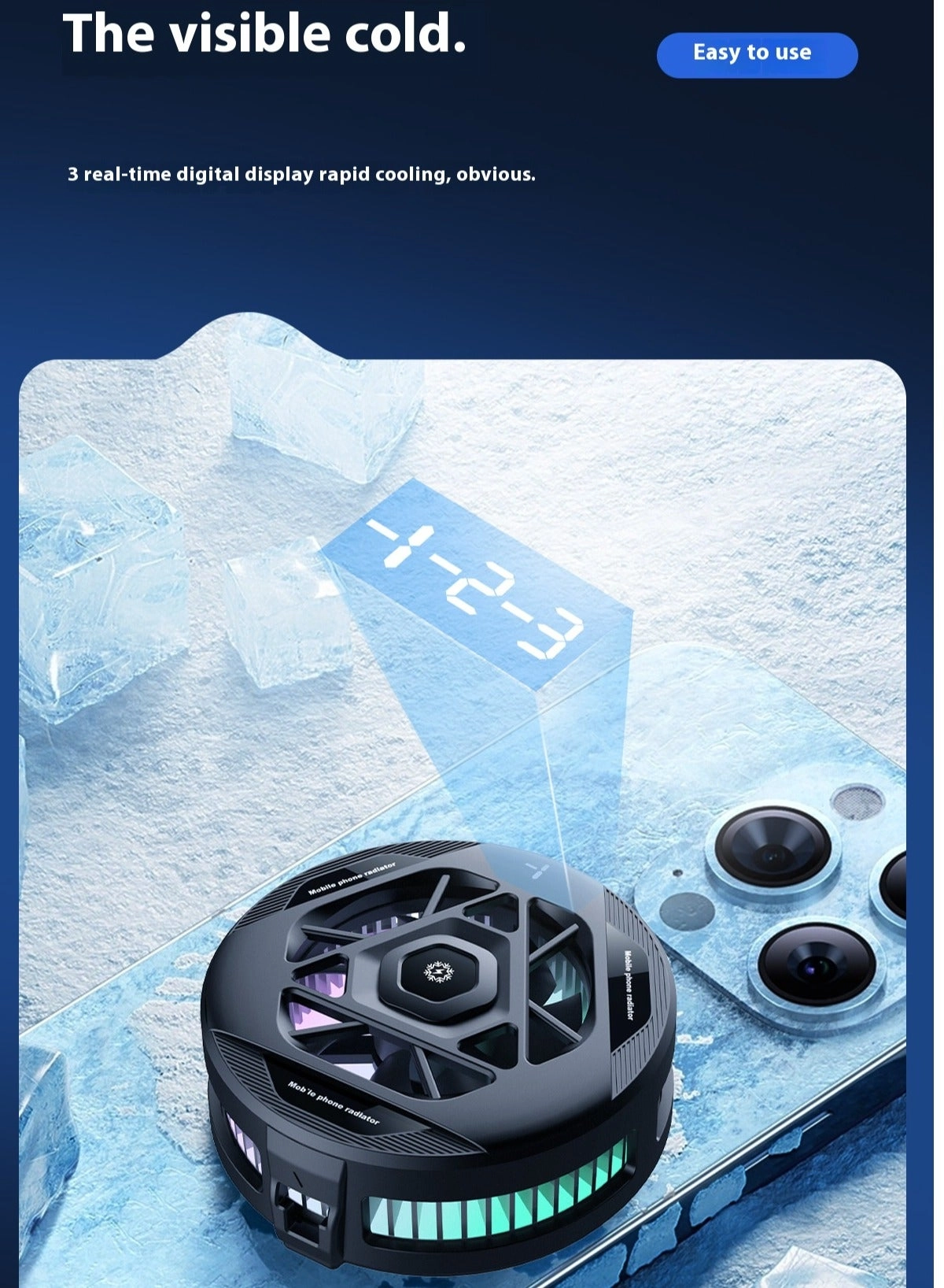 Mobile Cooler - Magnetic Back Clip Digital Display