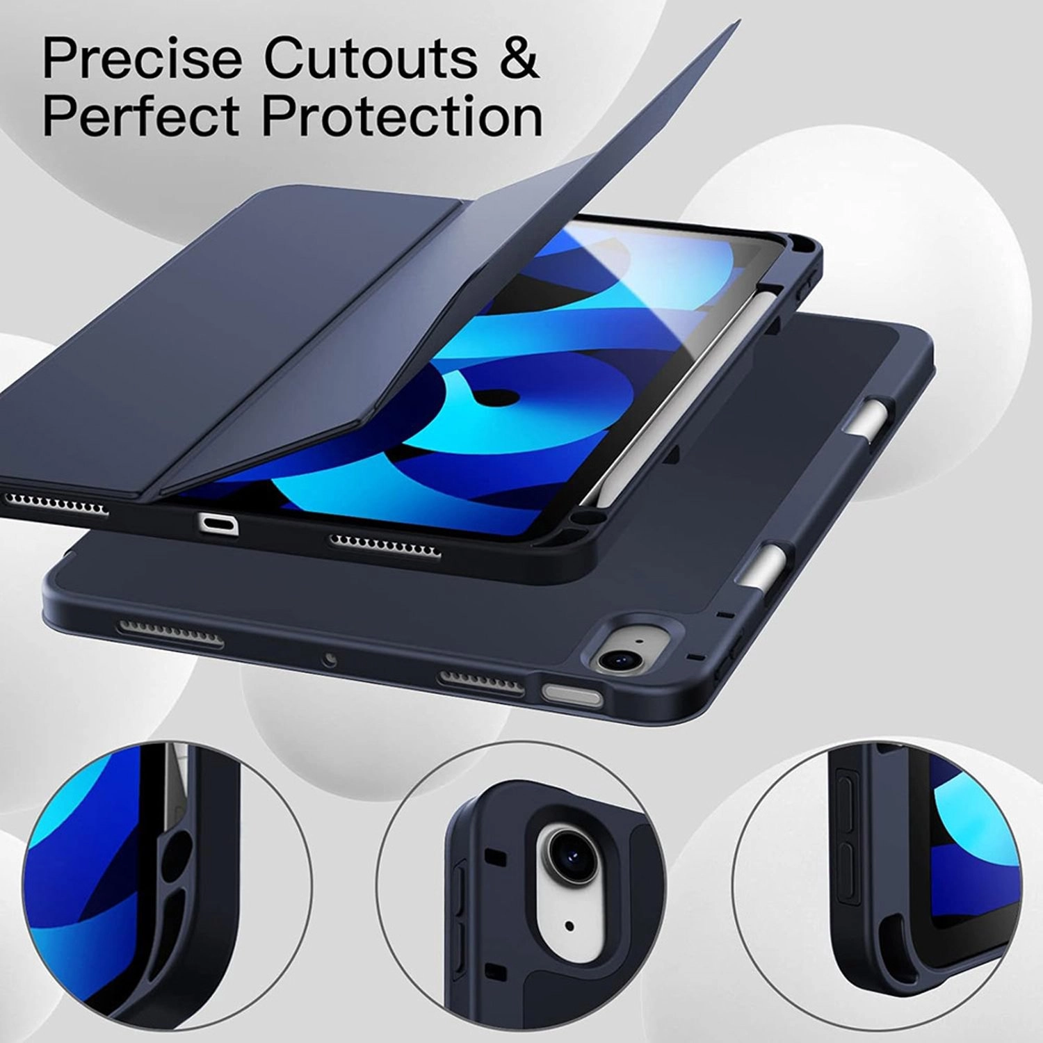 Tri-Fold Book Case with Pencil Holder for iPad Air 13-inch (2024)