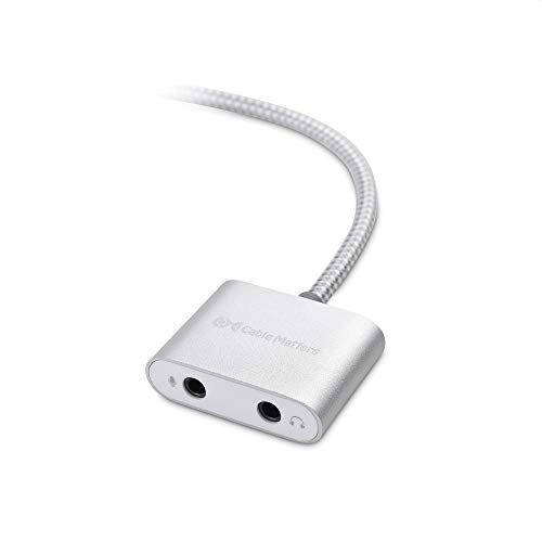 USB Audio Adapter for Laptop - 3.5mm Headphone Microphone Jack