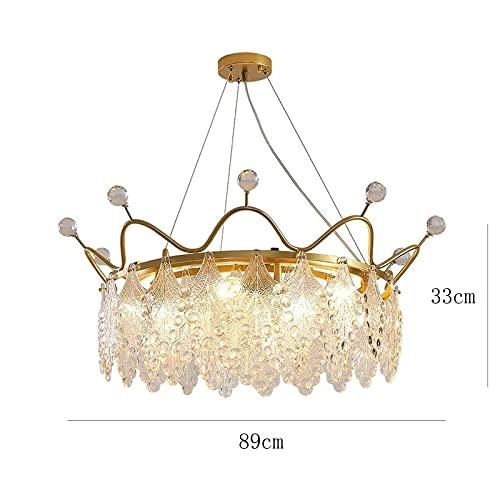 E14 Nordic Light Luxury Crystal Chandelier - Hanging Wire 100cm