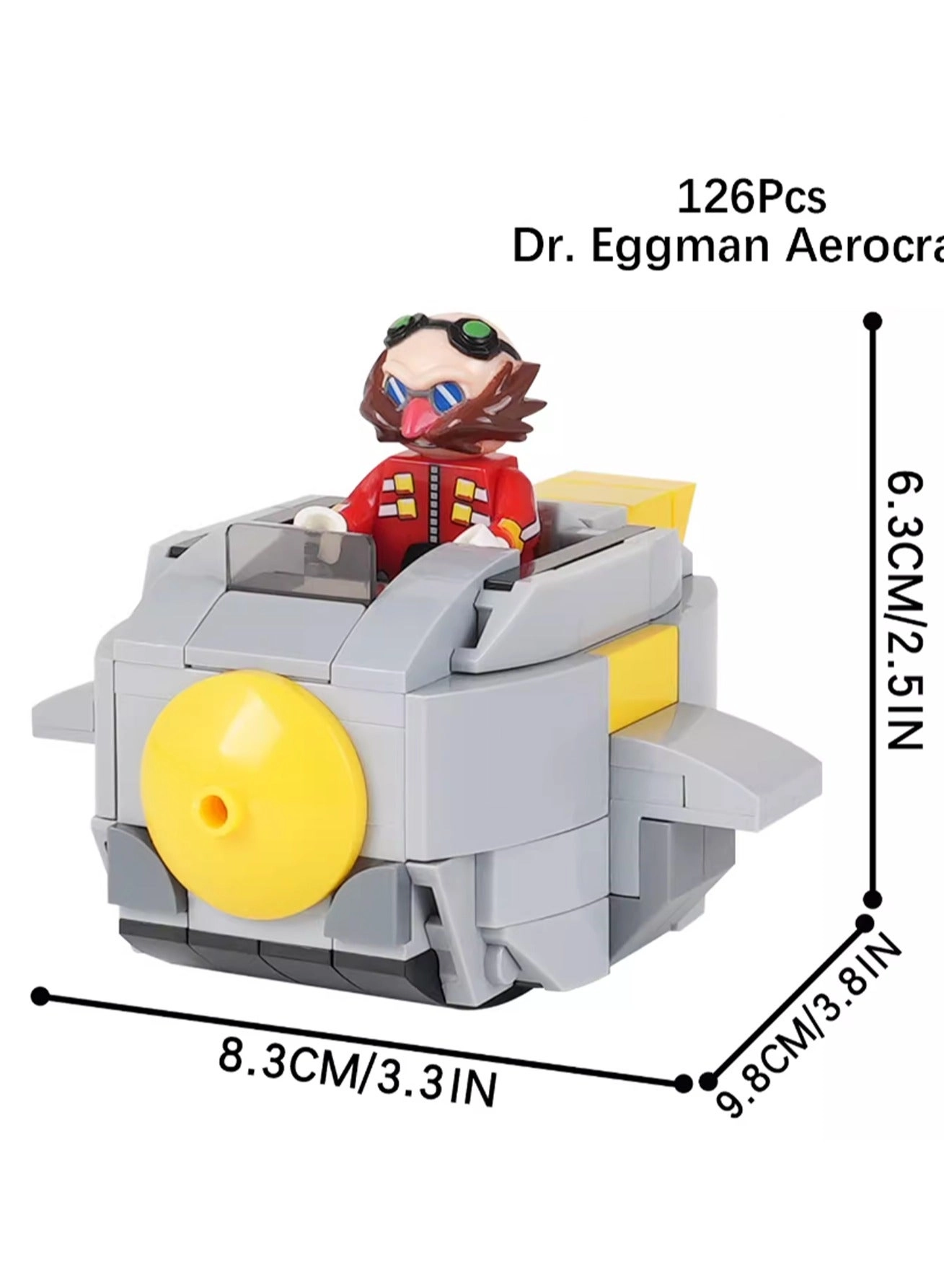 Egghead Dr. Aircraft + Minifigure Model