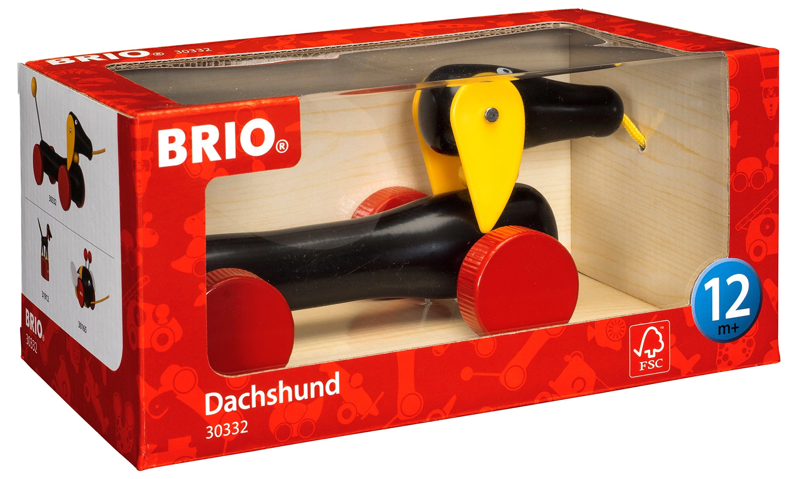 BRIO Dachshund Sausage Dog - 20 x 9.3 x 8.8cm Red
