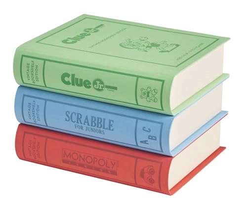 Monopoly Junior - Vintage Bookshelf Edition + Scrabble for Juniors + Clue Jr.
