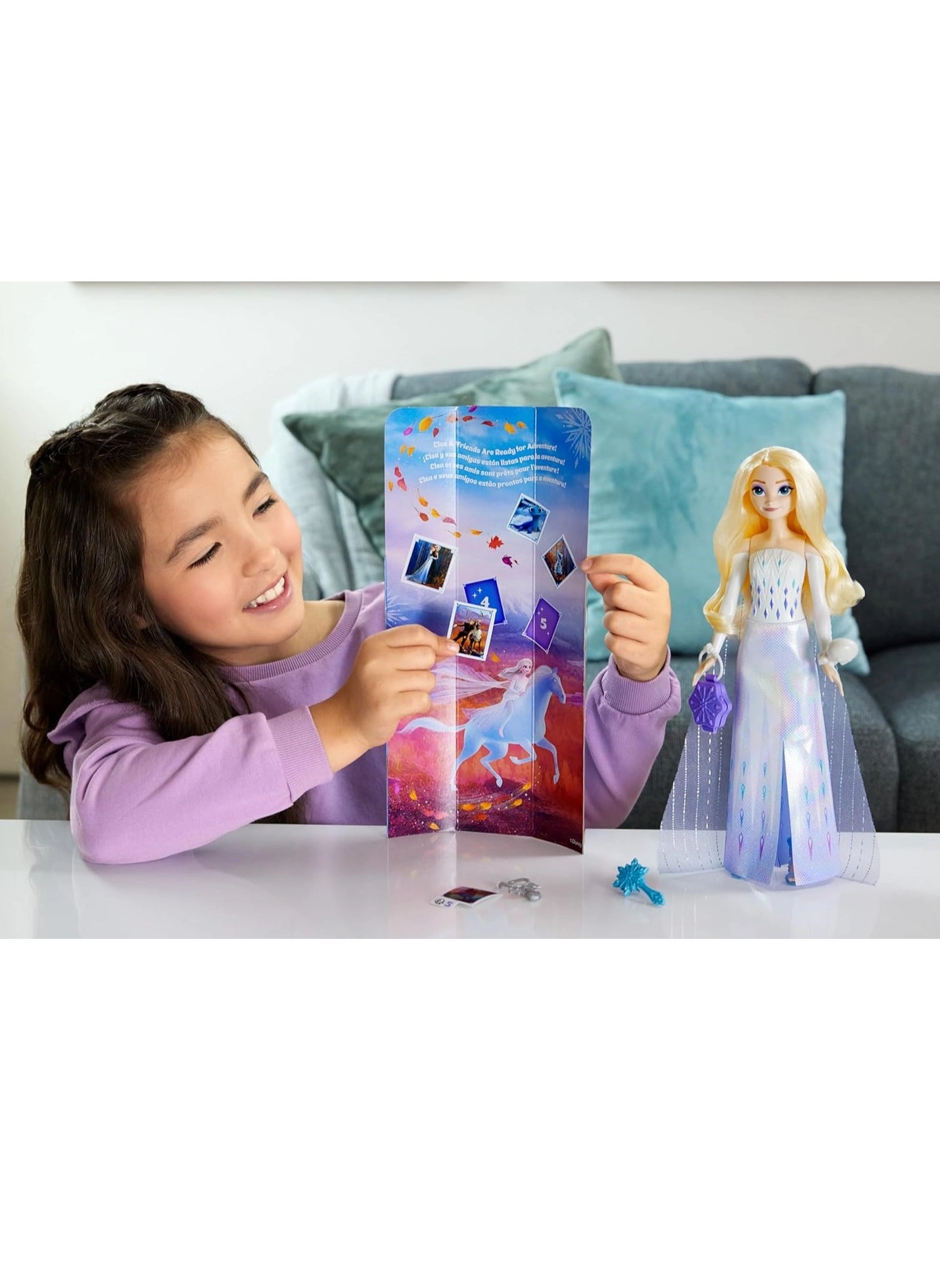 Elsa Fashion Doll - Frozen Spin & Reveal 11 Surprises