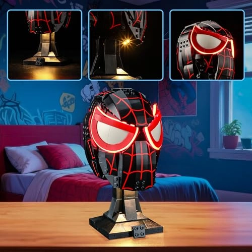 LED Light for LEGO Marvel Miles Morales' Mask 76329 - Plastic
