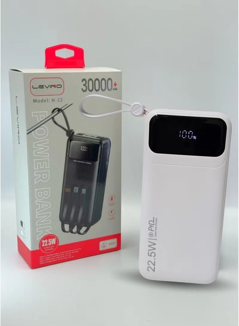 N-32 - 30000mAh 22.5W Fast charging 4 USB 2 Type-C