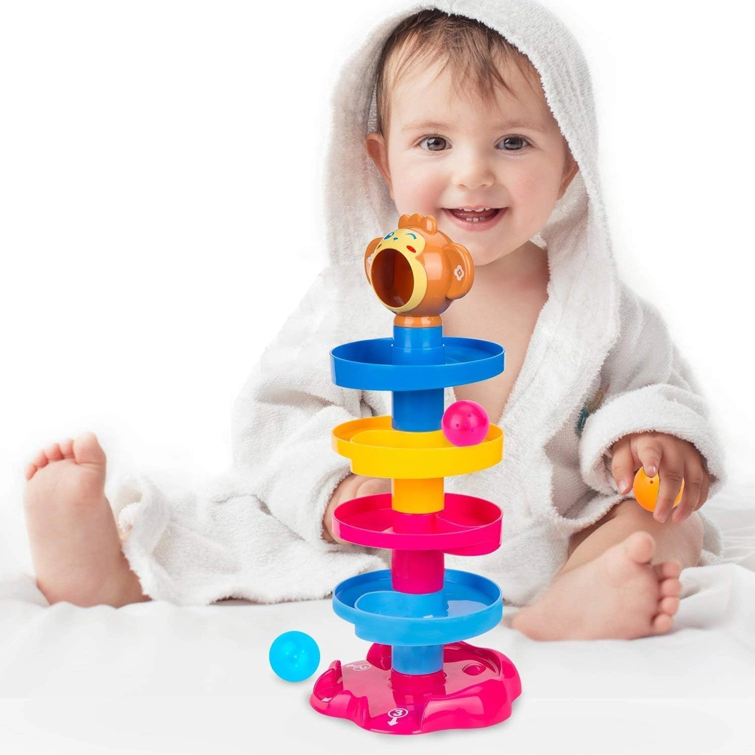 PLUSPOINT Monkeyball Drop Toy - 12 months+ 3 pieces