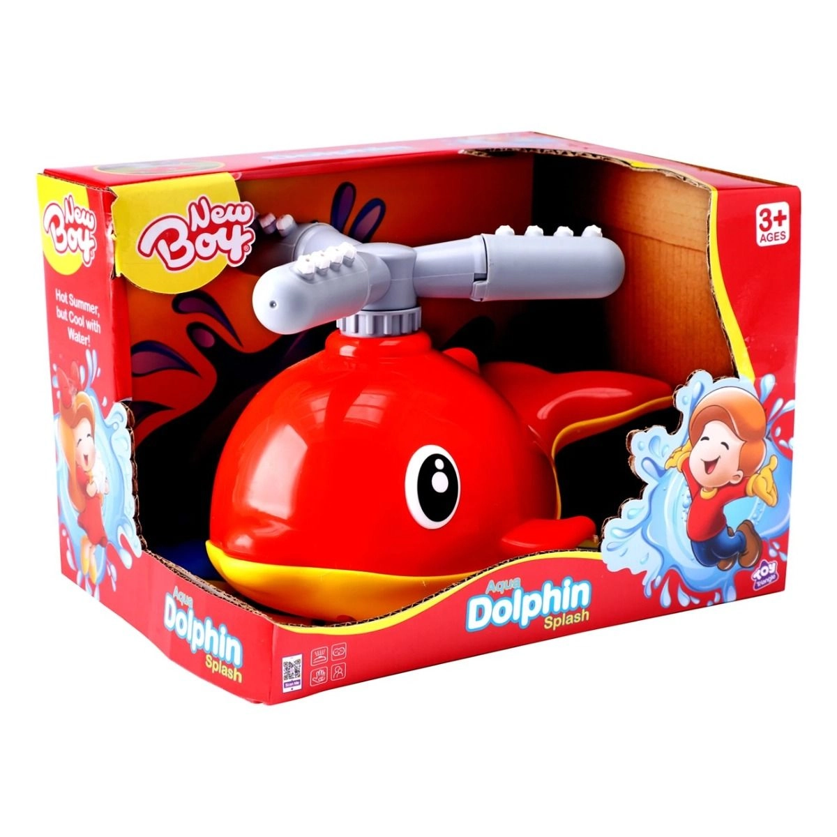 Aqua Dolphin Splash - Red 23.5 x 17.5 x 16 cm