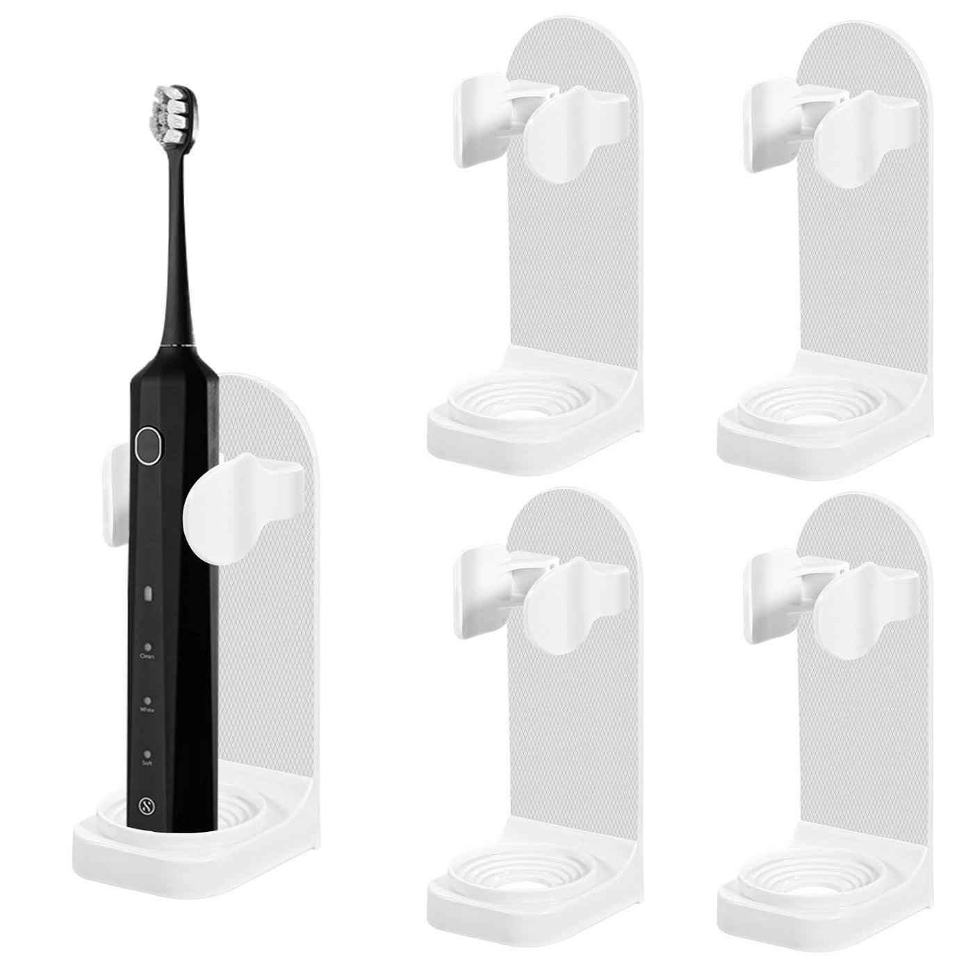 Lanjue Toothbrush Holder - Wall Mounted 4 Pack