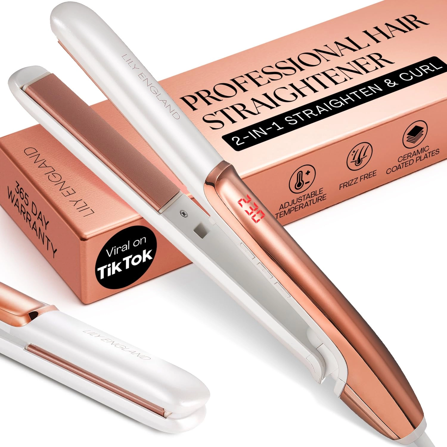 lily england Deluxe - 2-in-1 Ceramic Rose Gold